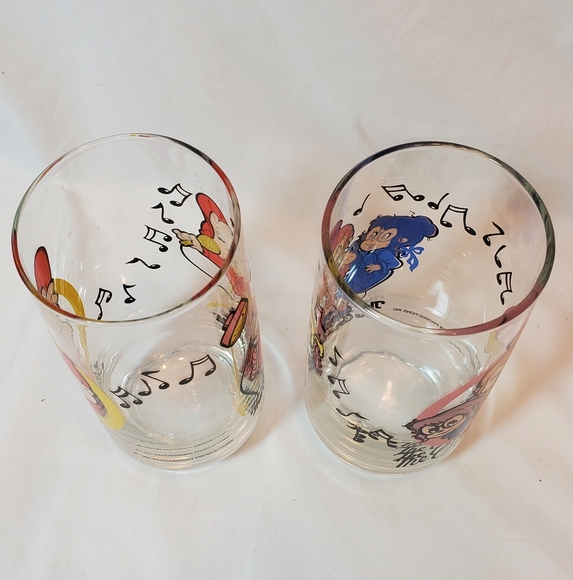 The Chipmunks Alvin & Chippettes Vtg 1985 Tumbler Glasses Retro MCM - Picture 7 of 8